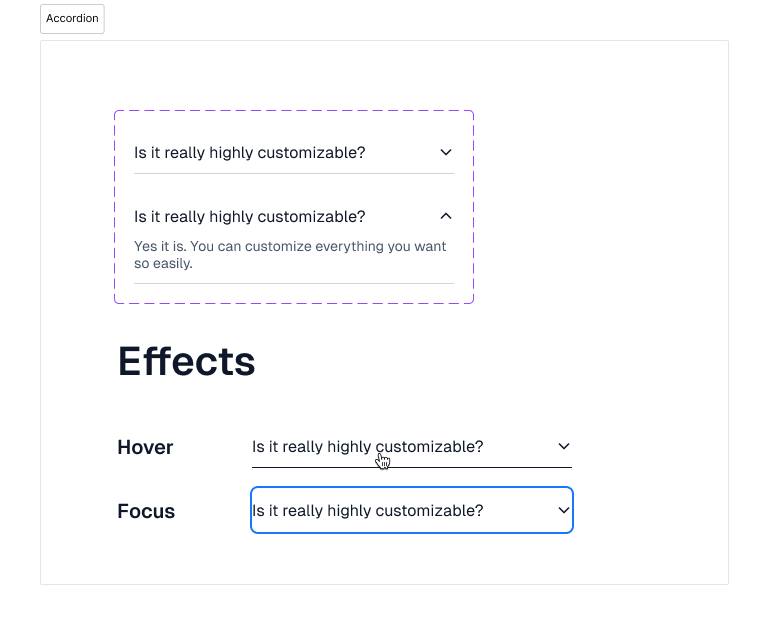 index UI - Accordion