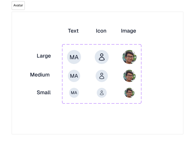 index UI - Avatar