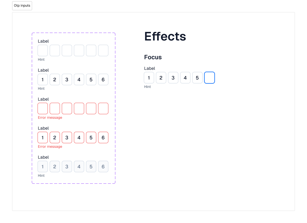 index UI - Otp Input