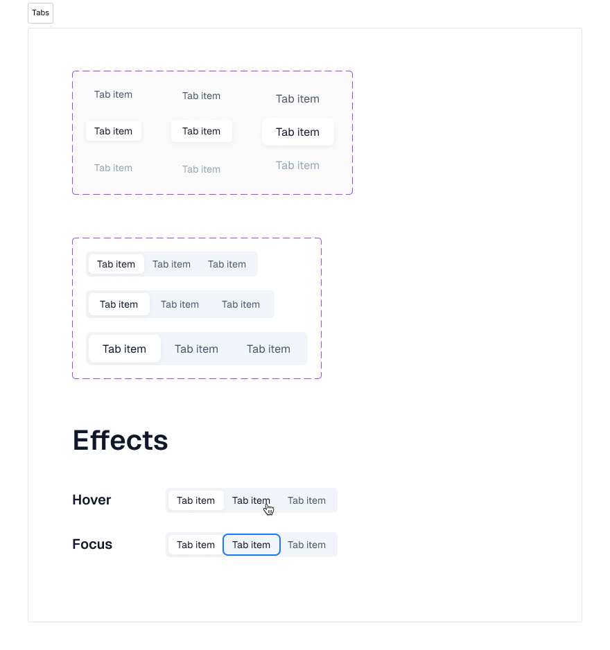 index UI - Tabs